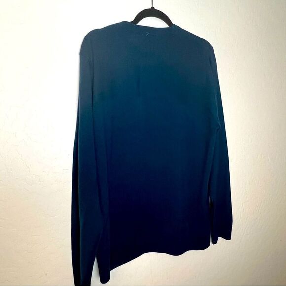 Kin by John Lewis Relaxed Fit Sweater Teal Ocean Blue Merino Wool Blend XL NEW - Picture 5 of 9